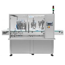 4 heads bottle liquid filling and capping machine